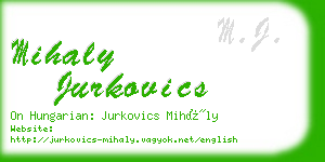 mihaly jurkovics business card